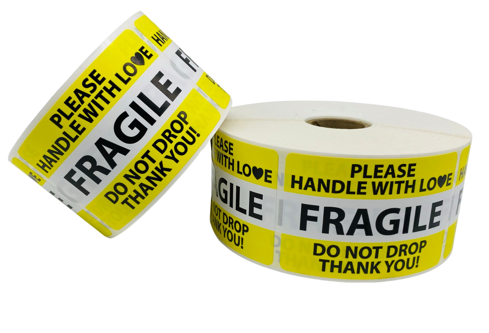 2×3, FRAGILE/DO NOT DROP THANK YOU!, 500 labels per roll, 1-60 Rolls
