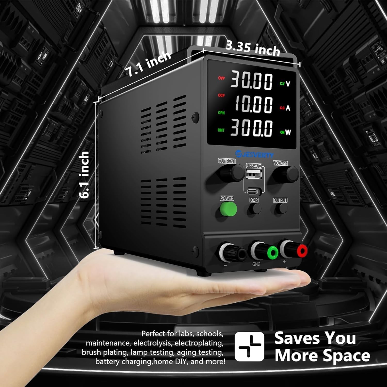 DC Power Supply Variable, 0-32V 0-10A Adjustable Switching DC Regulated Bench…