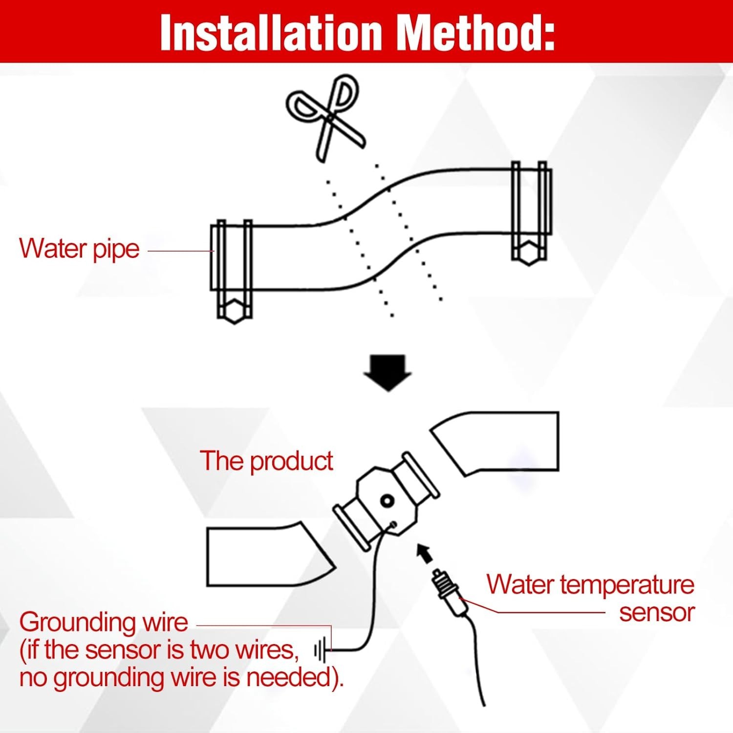 Aluminum Water Temperature Sensor Adapter 38mm 1-1/2″ Radiator Hose Size: 38mm