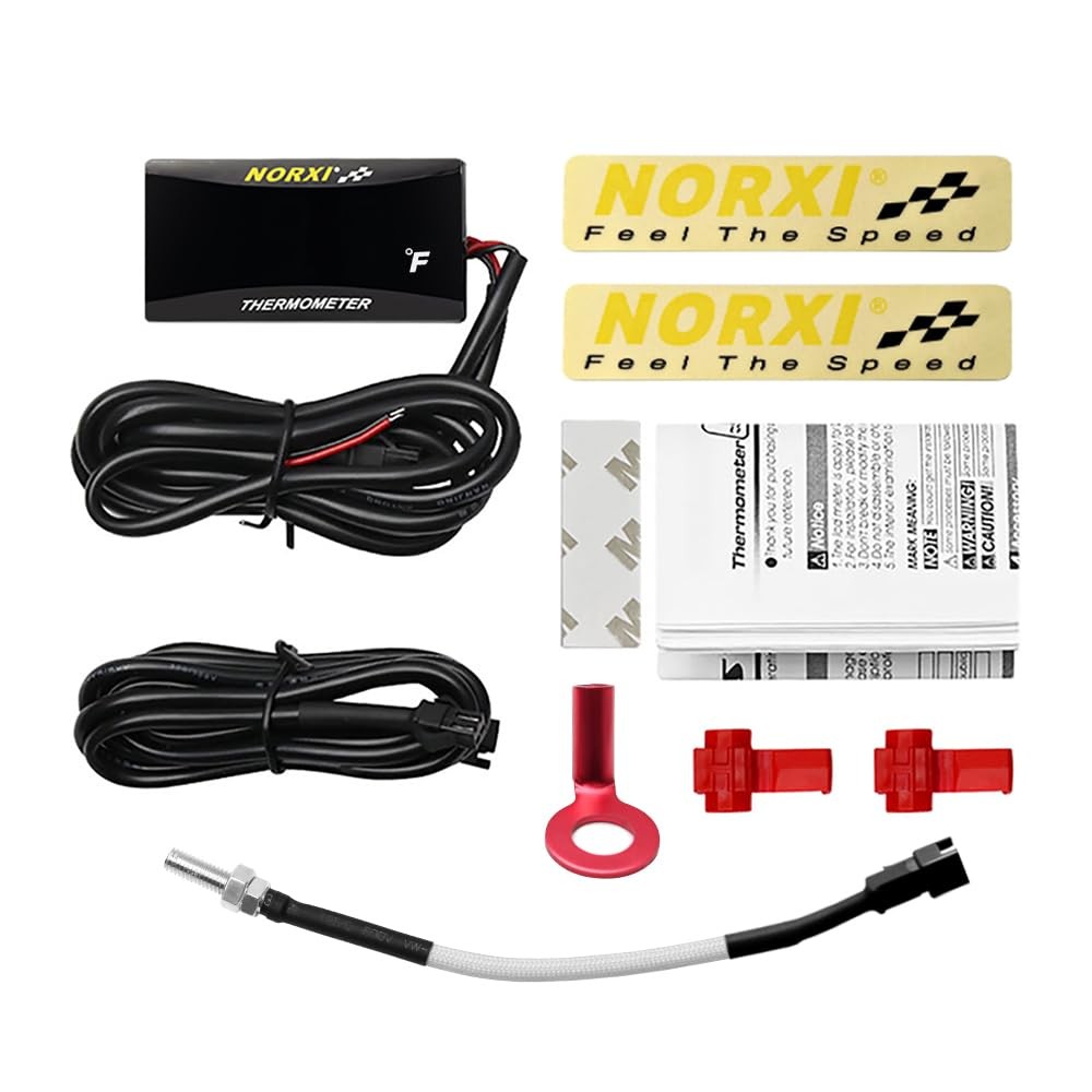 Cylinder Head Temperature Meter Engine Temperature Gauge with 10mm 14mm Probe…