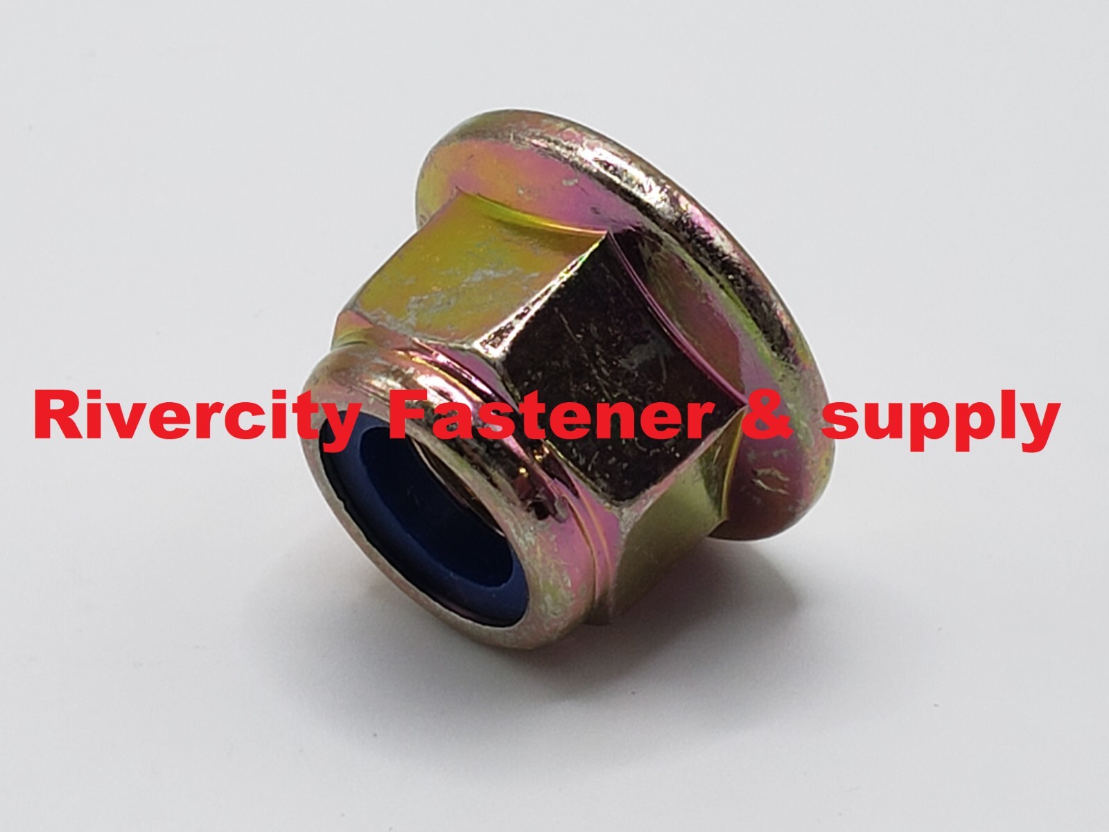 M12-1.75 Nylon Insert Flange Lock Nuts 12mm x 1.75 Flanged Stop Nut M12x1.75 ZY