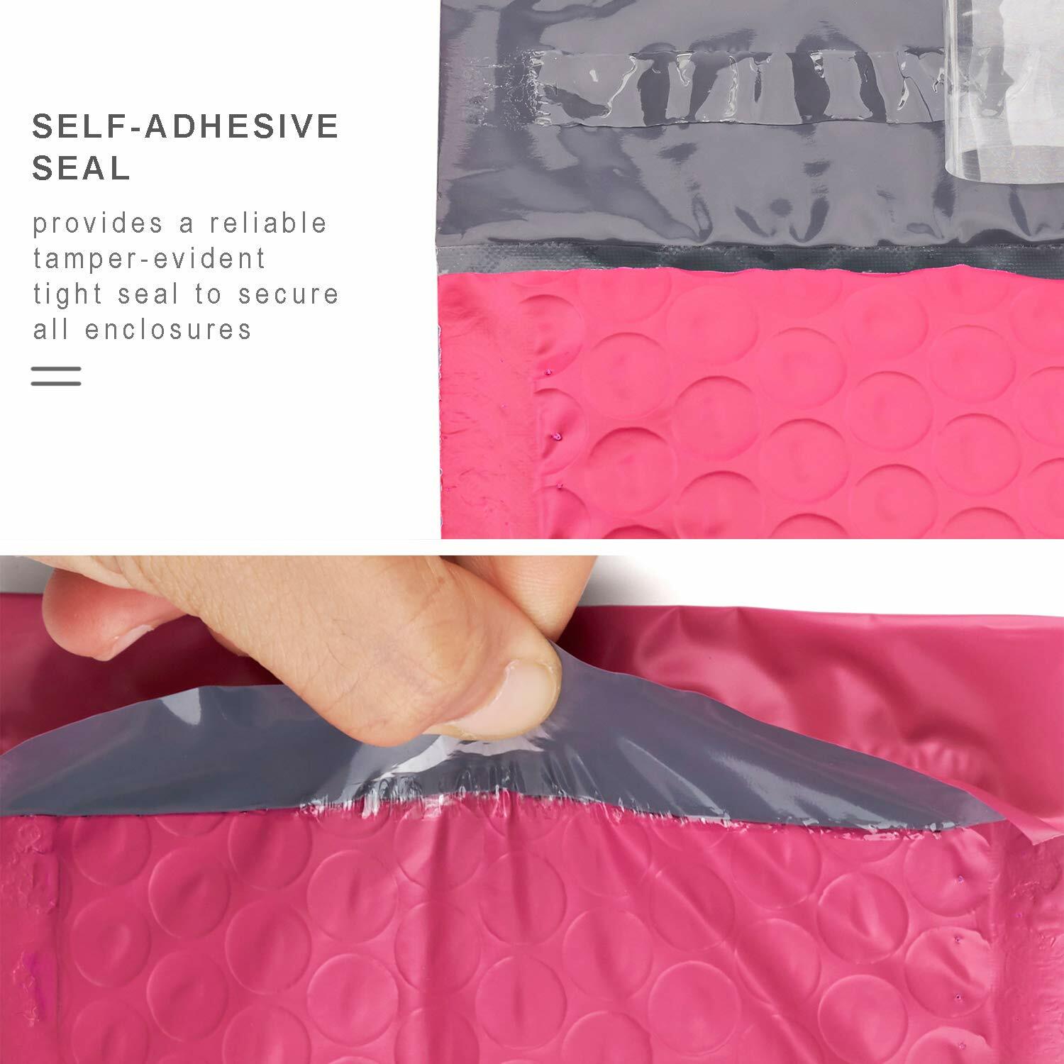 500 #0 Pink Poly Bubble Padded Envelopes Self-Sealing Mailers 6X10 (Inner 6×9)