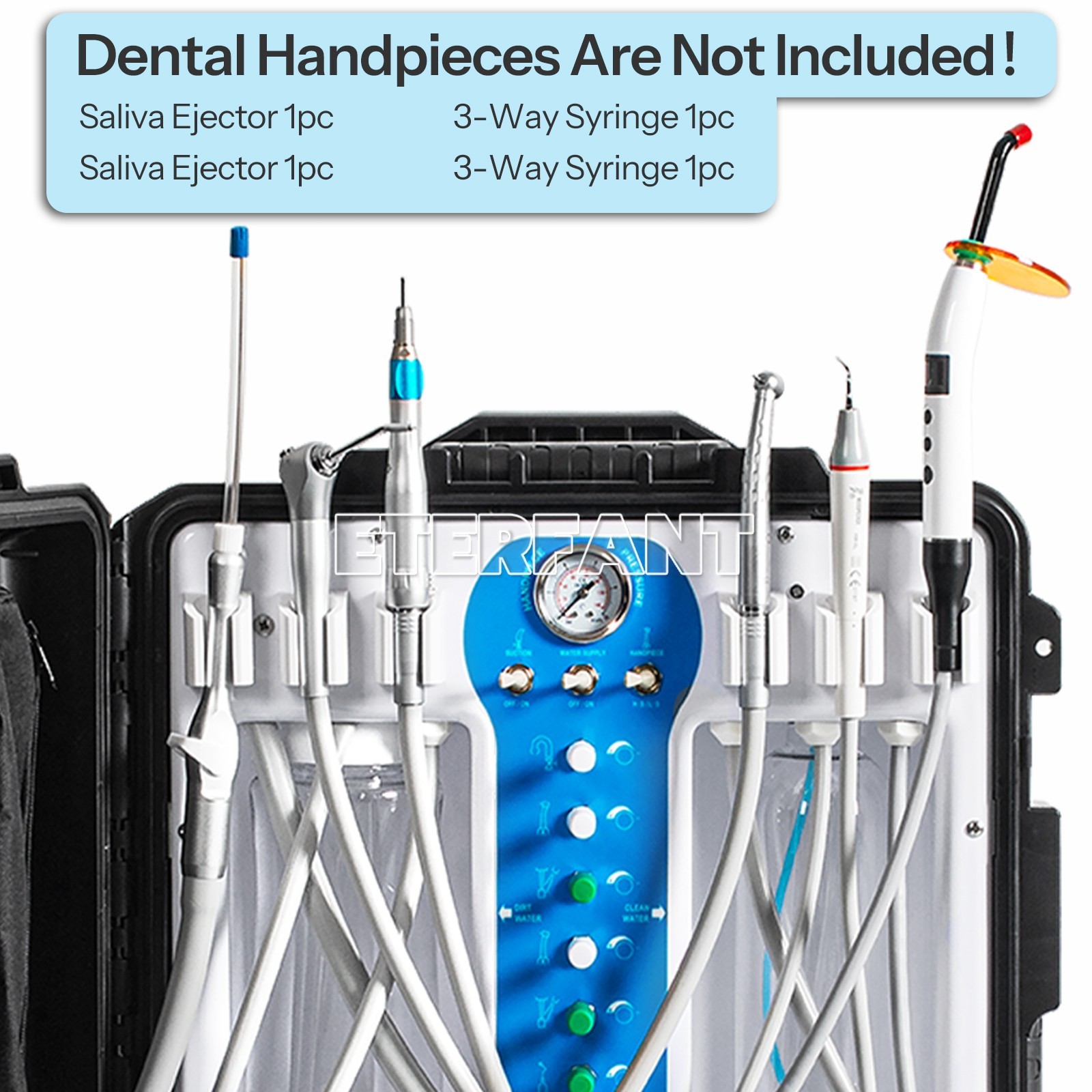 Dental Unit System Air Compressor Curing Light Scales/Delivery Cart Treatment US