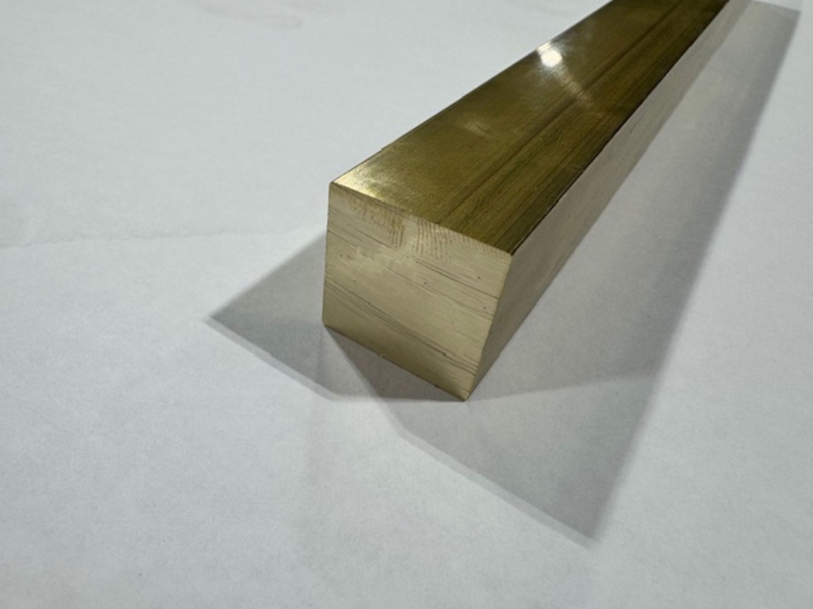 2″ x 2″ C360 Square Brass Bar x 3″ Long, Half Hard, Free Cutting, Mill Stock