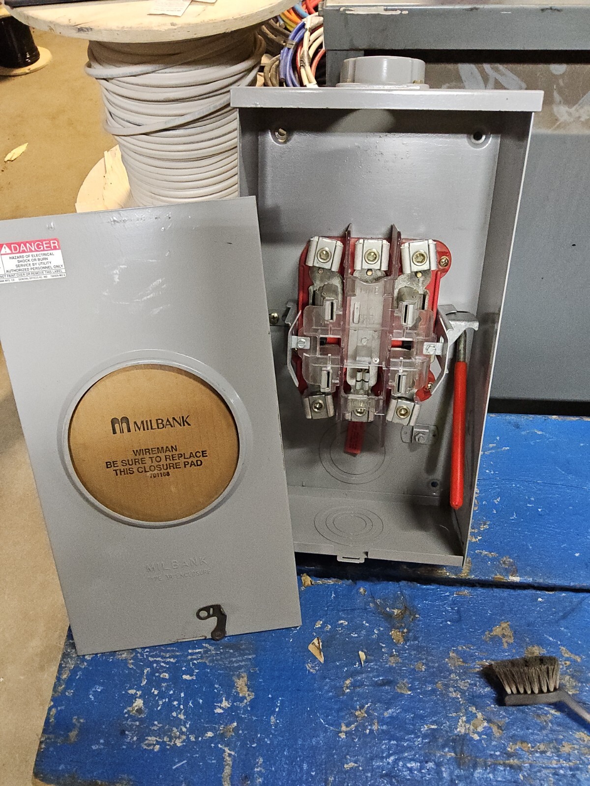 Milbank S9550 Meter Socket 200A 600V Single Phase 1PH 5-Terminal Ringless