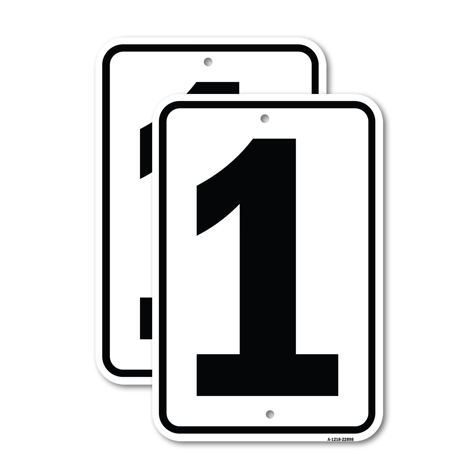 Sign with Number 1 Heavy Gauge Aluminum Parking Sign Rust Proof
