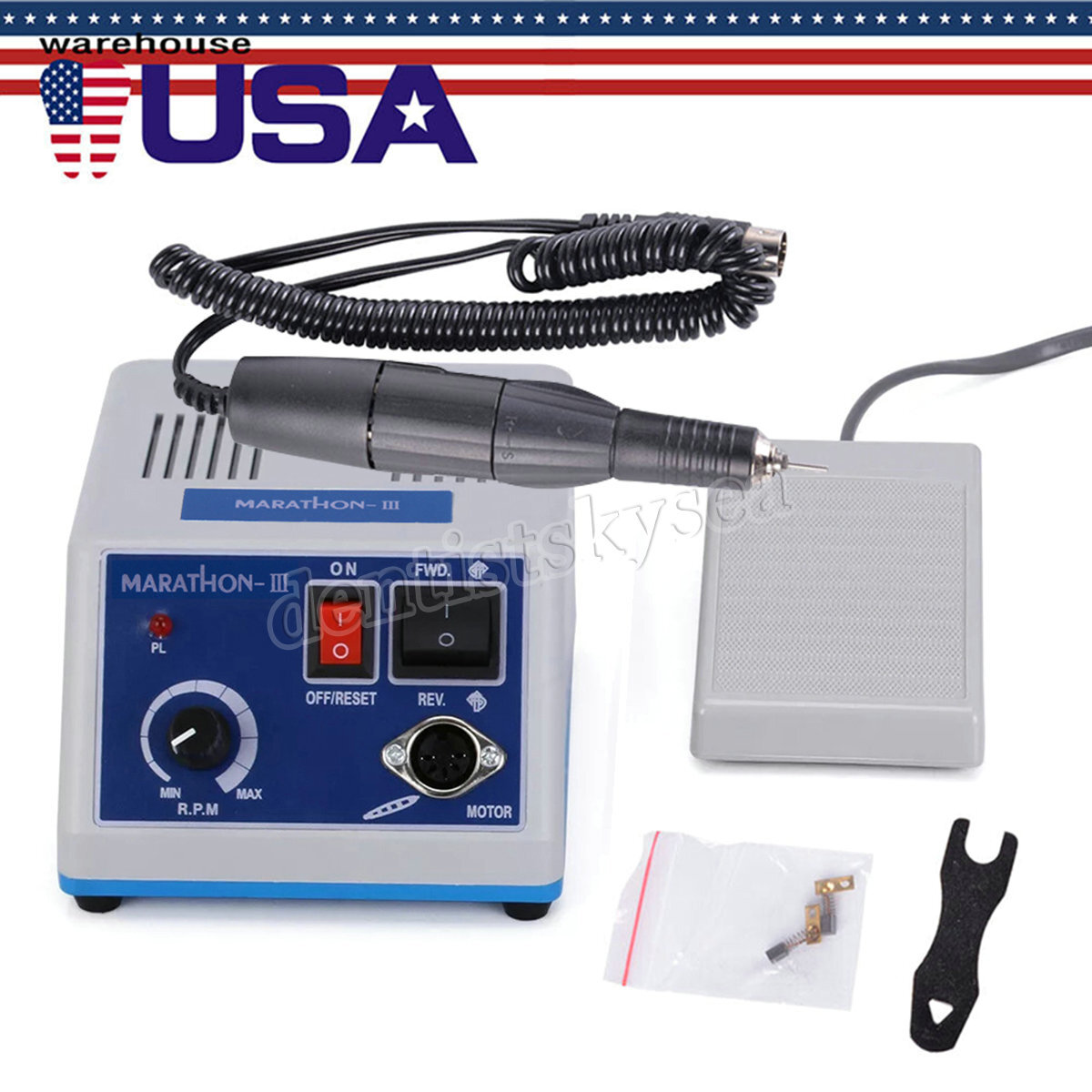 Dental Lab Marathon Electric Micromotor Polishing Unit / 35K rpm Motor Handpiece
