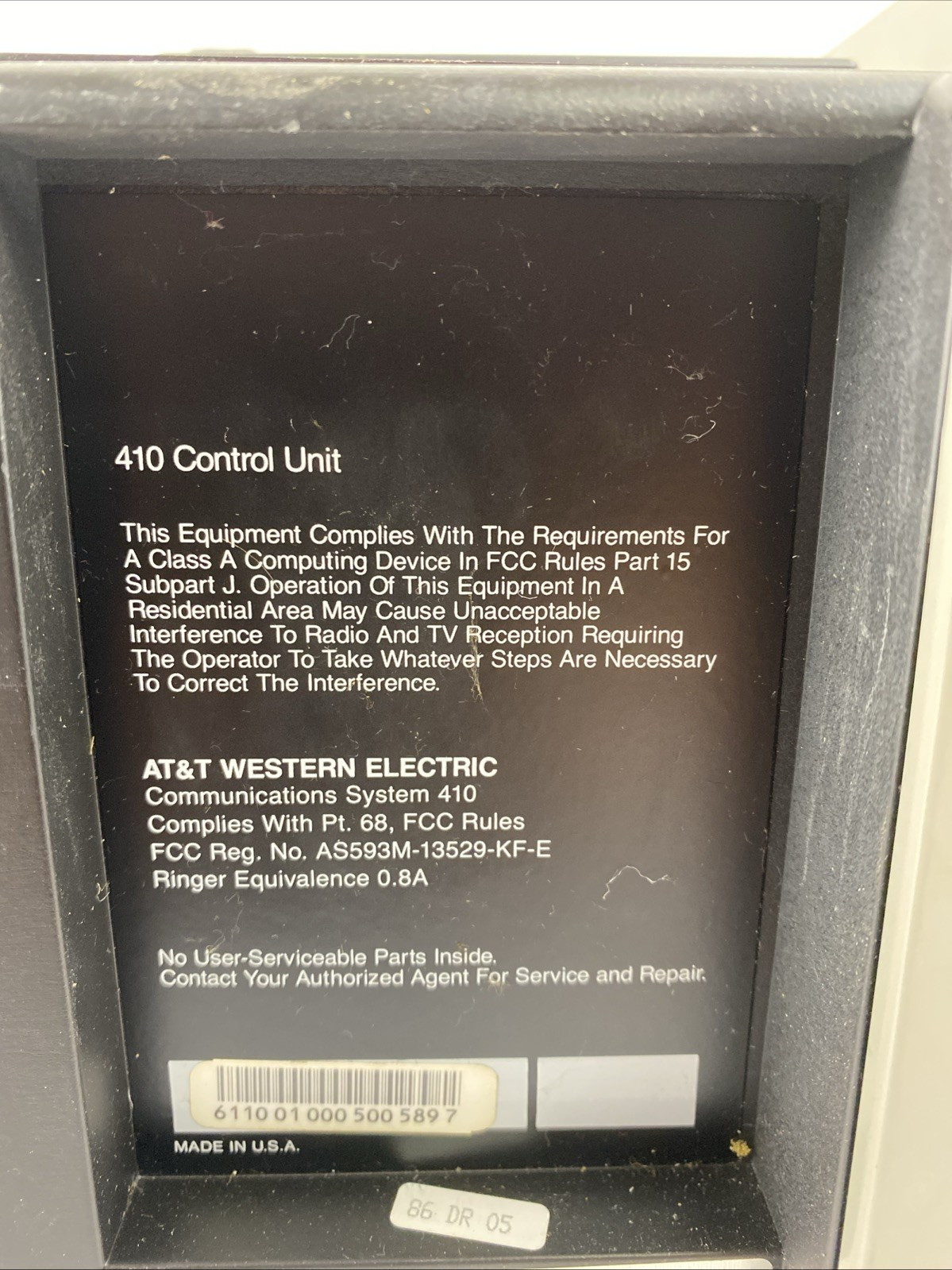 AT&T/Lucent Merlin Communication System 410 Control Unit