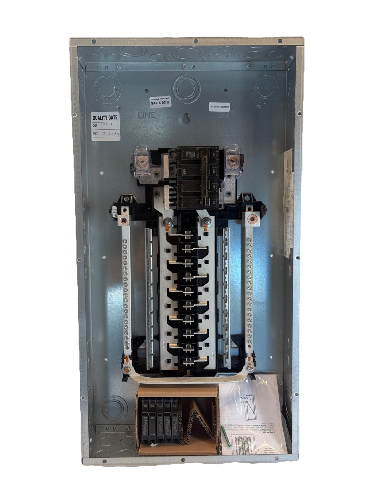 GE 200AMP 20/40 Indoor Main Breaker Load Center TM2020CCUBK1 Value Pack
