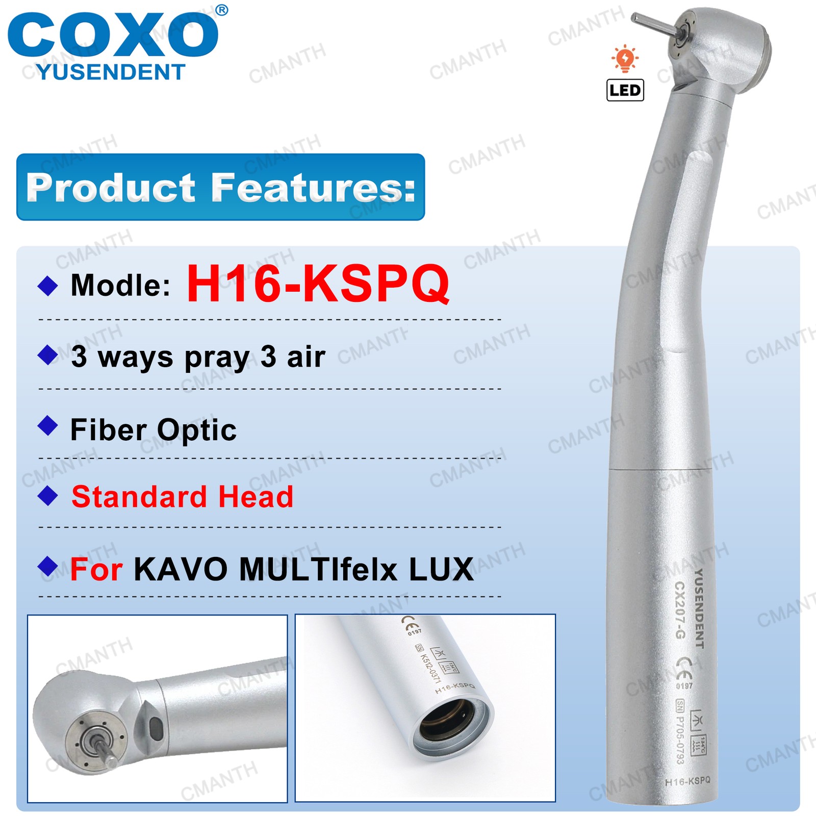 COXO BEING Dental Fiber Optic Turbine High Speed Handpiece Coupler For KAVO NSK