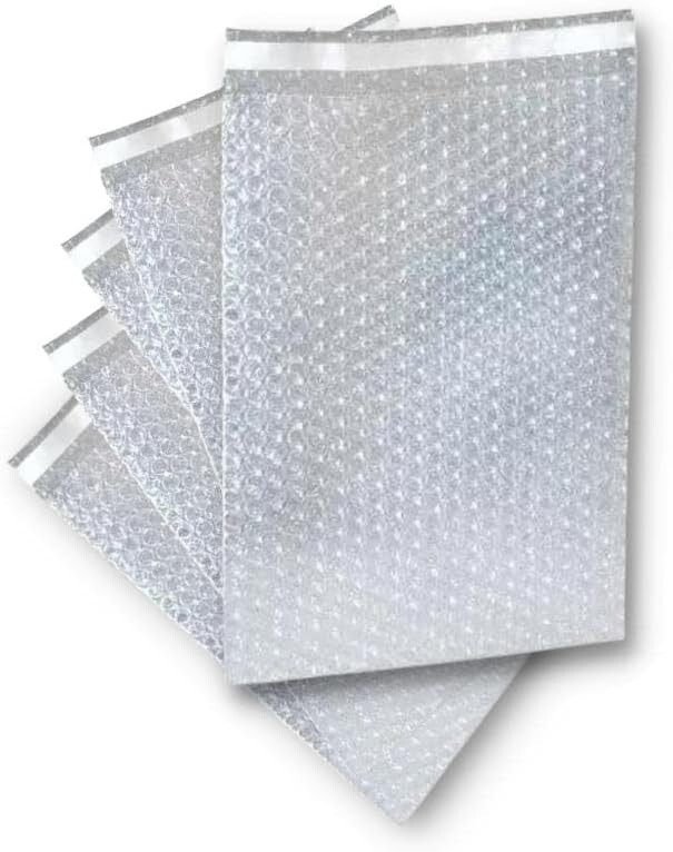 50 Pack 7″ x 8.5″ Bubble Out Pouches Bags Protective Mailers Self Seal Cushion