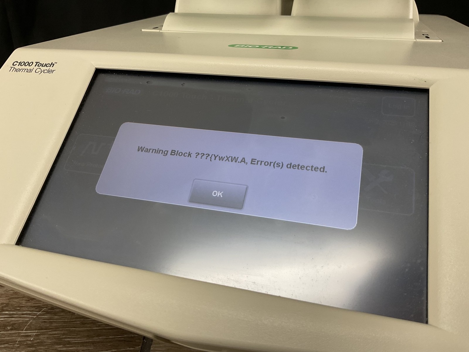 Bio-Rad C1000 Touch Thermal Cycler 96-Well PCR System Parts Repair Block Error