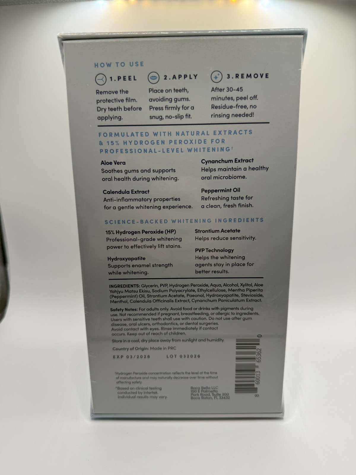 BocaBella Teeth Whitening U-Wraps Refreshing Mint 10 Treatments – Brand New