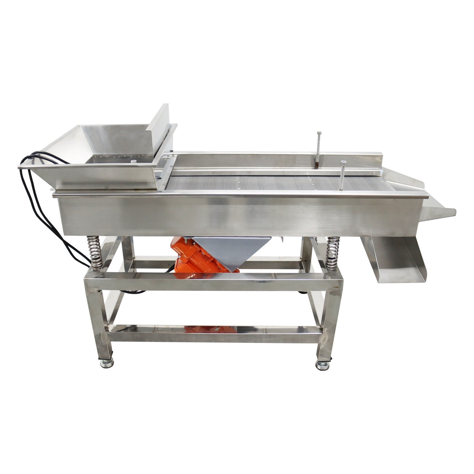 110V Linear Vibrating Screen Stainless Steel 3mm Hole 3000RPM Dual Motor