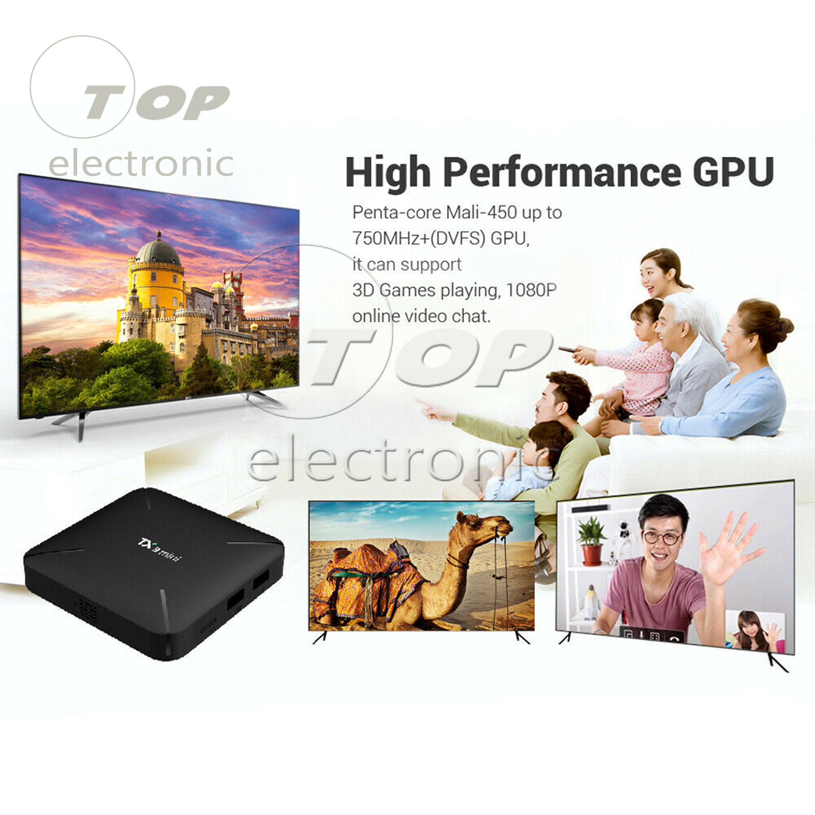 TX3 mini 4K S905W Quad Core CPU Android 7.1 TV 2.4GHz WiFi HD Media 2GB+16GB