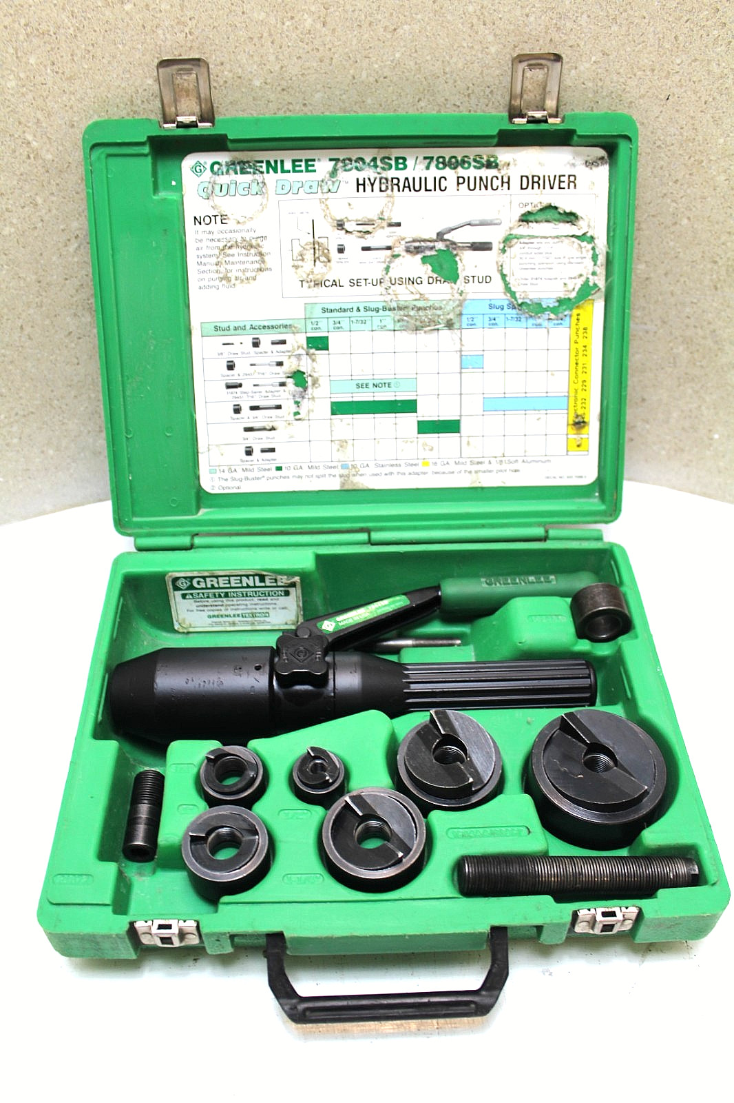GREENLEE 7906/7806 SB Quick Draw Hydraulic Knockout Set (100% TESTED)