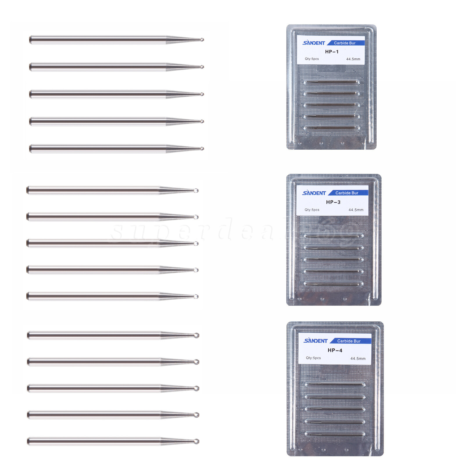 Dental Carbide Burs HP 1 2 3 4 8 Long Straight Bur Slow Speed Handpiece Prima MX