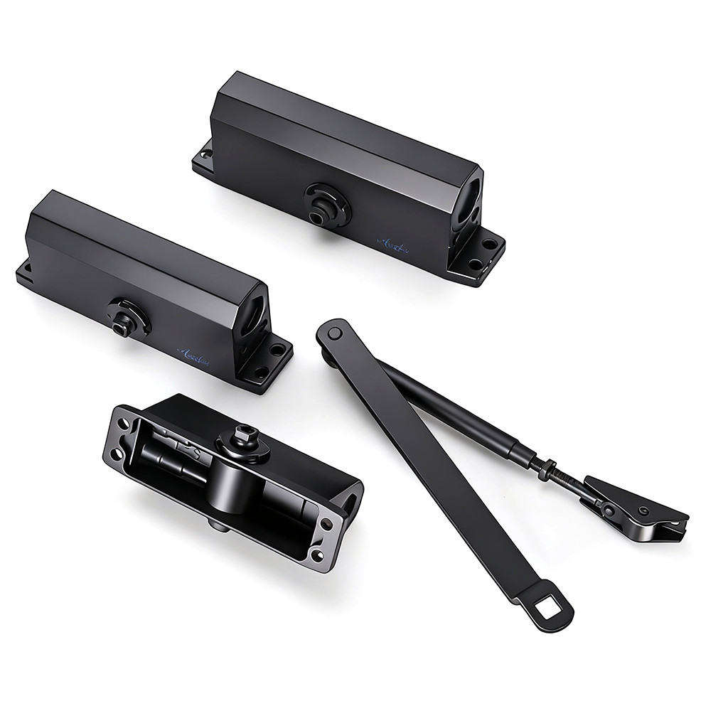Automatic Door Closer for Home Adjustable Spring Hydraulic Door Closer Aluminum