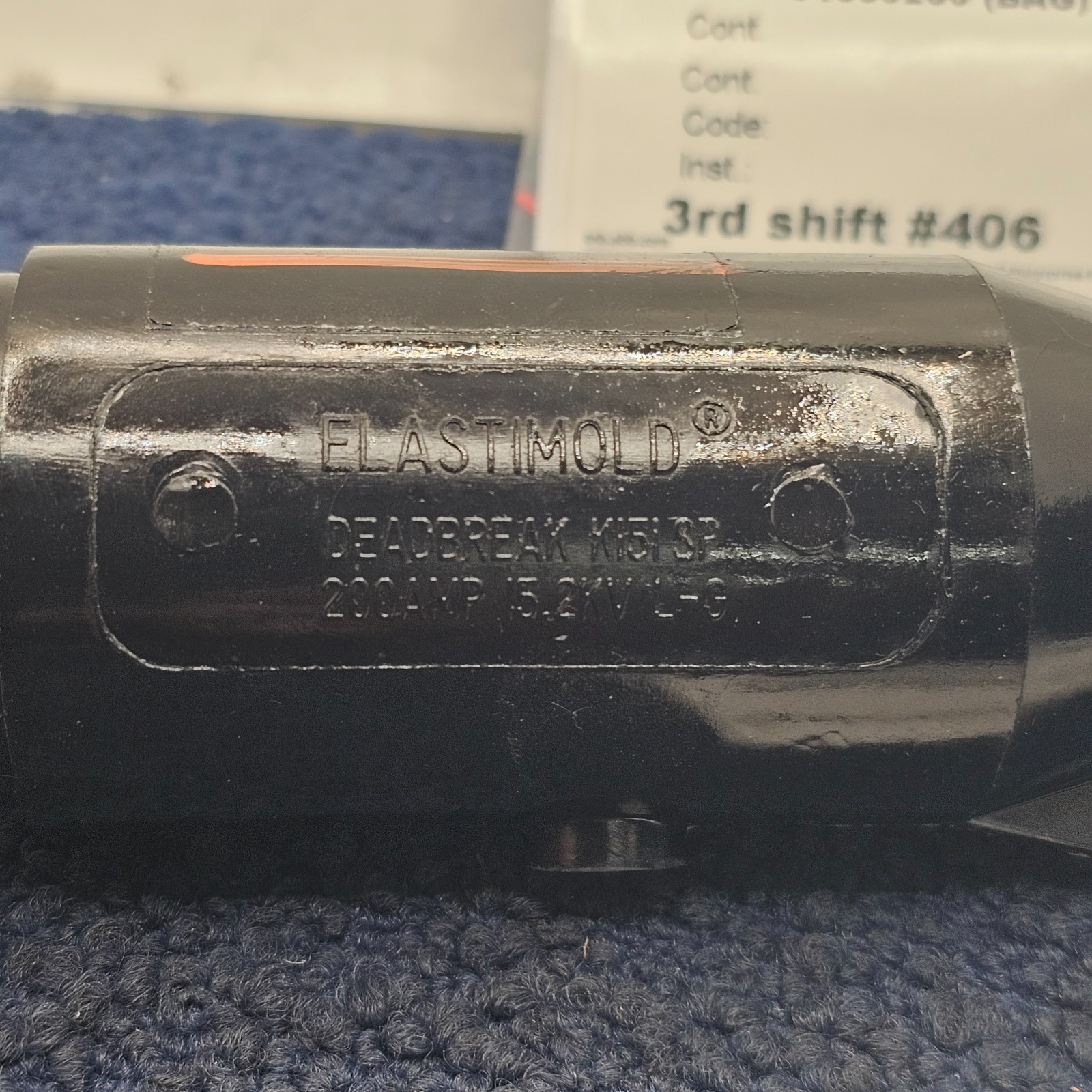 ABB K151SP-B0260: 15/25KV 200A DB STRAIGHT PLUG B0260