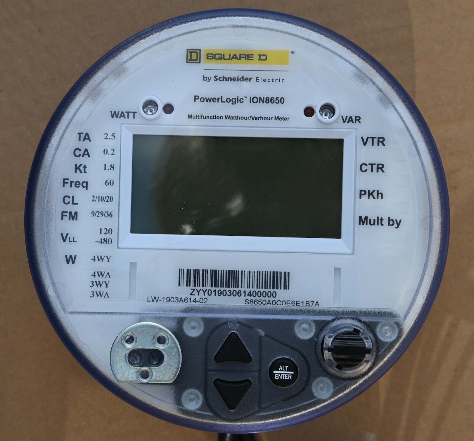 PowerLogic ION8650 128MB Multifunction Watthour Varhour Socket Meter NEW