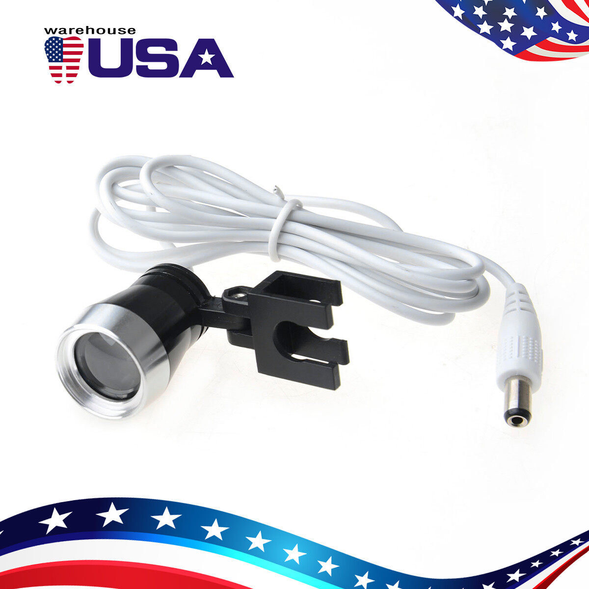 Lámpara Frontal LED Recargable para Dental con Lupas Binoculares de Pinza