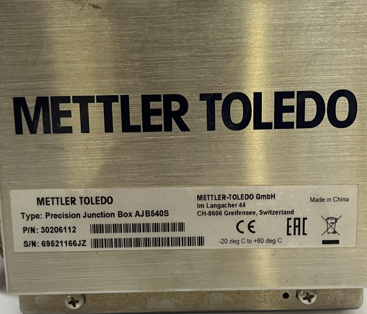 New Mettler Toledo AJB540S Precision Junction Box 30206112