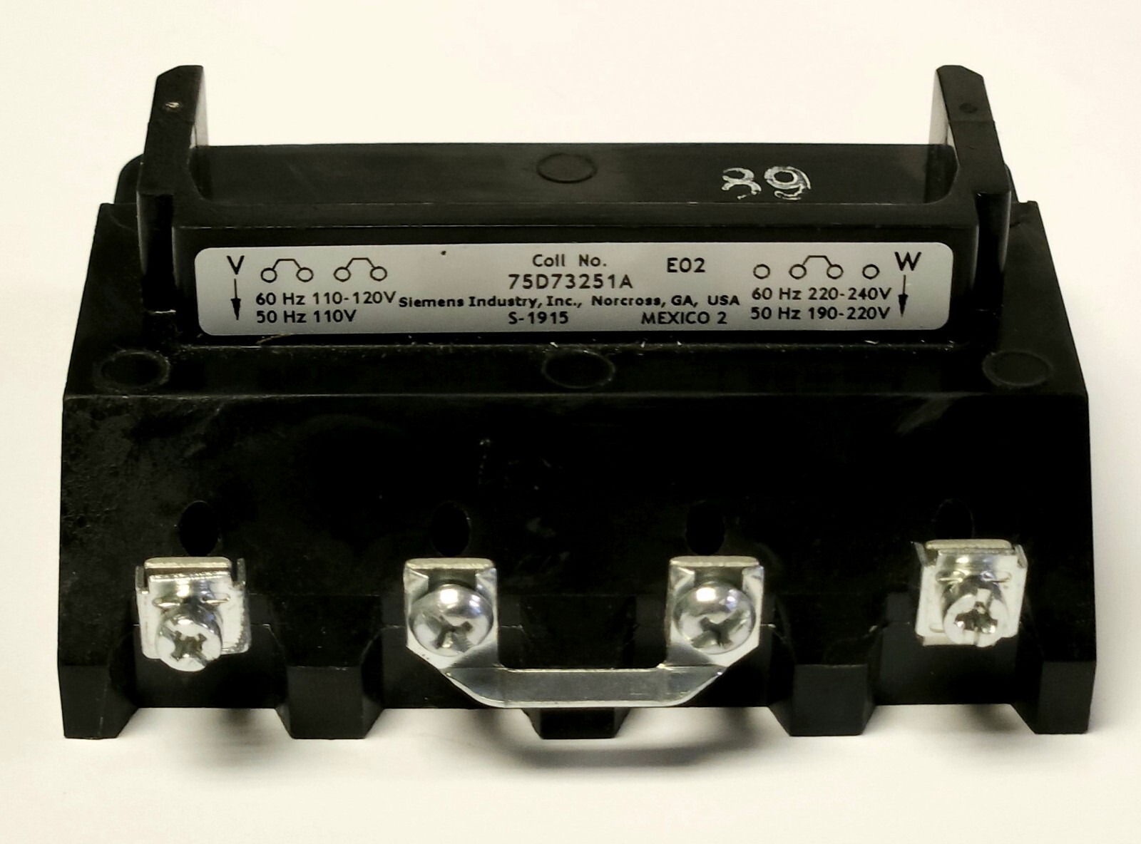 SIEMENS 75D73251A Size 3 to Size 3.5 Dual Voltage Coil 110-120 VAC 190 220 240 V