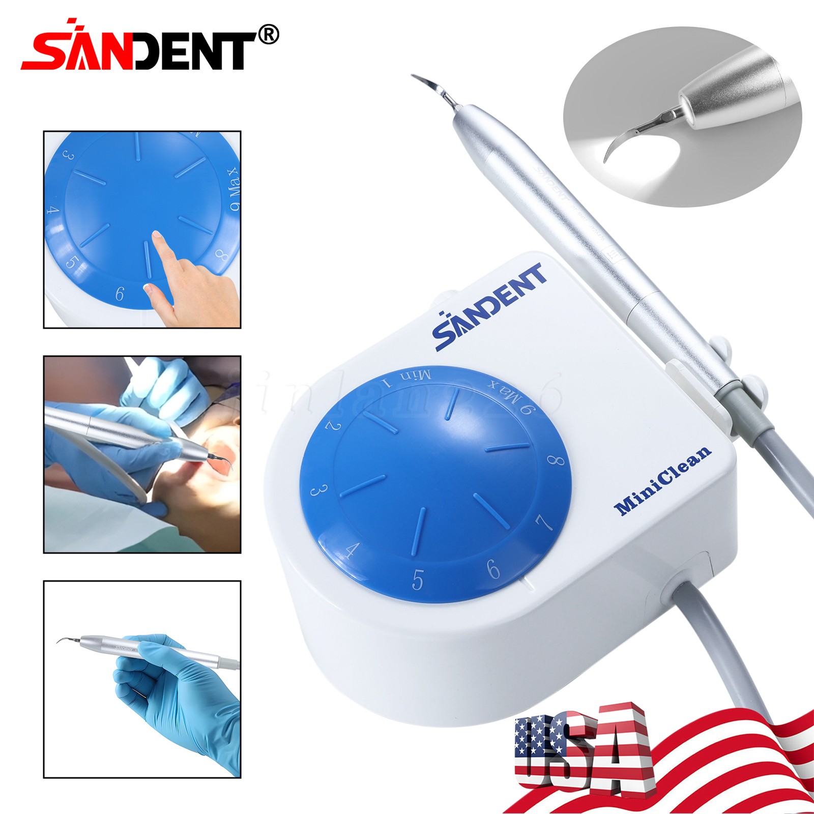 LED Dental Ultrasonic Piezo Scaler Scaling Perio Endo USA STOCK