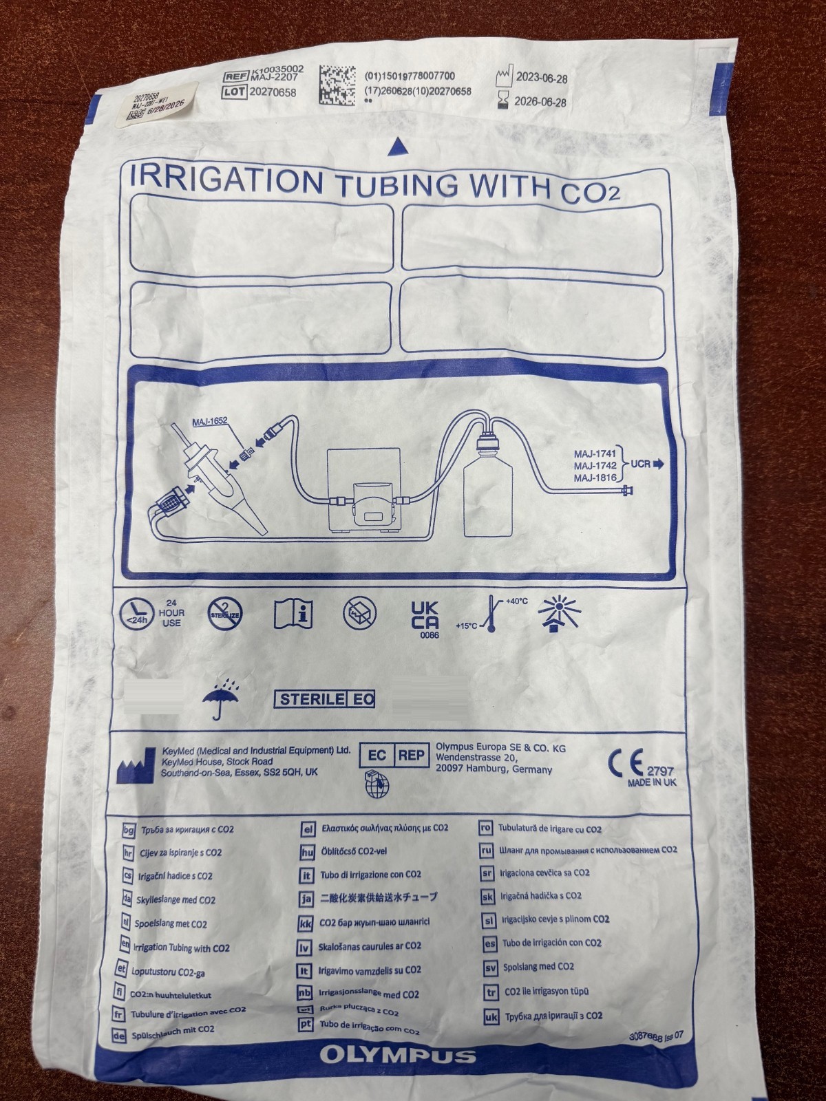 Olympus MAJ-2207 Irrigation Tubing WITH CO2 (Fits Sterile H2O & Connects to UCR)