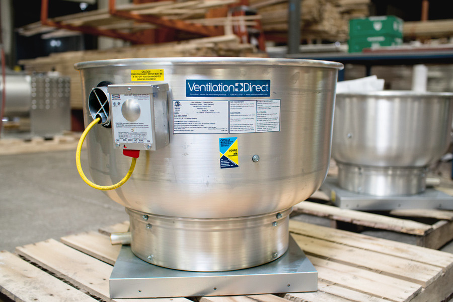 Commercial Restaurant Kitchen Exhaust Fan – 1000-1500 CFM with Speed Control