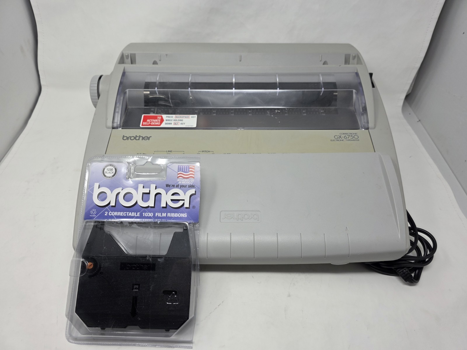 Brother GX-6750 Correctronic Daisy Wheel Typewriter Tested Working Extra Ribbon