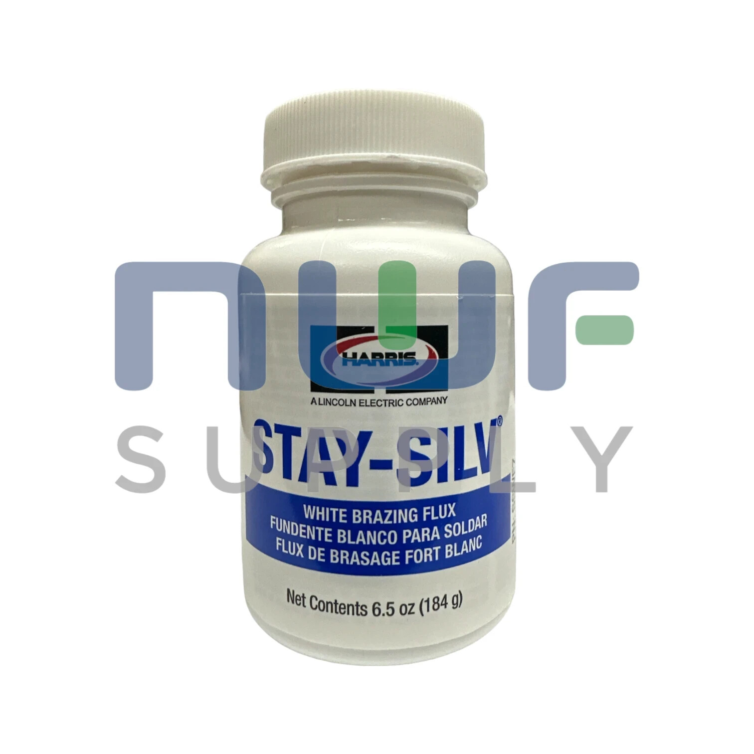 Harris SSWF7 Stay-Silv White Flux 6.5oz Brush Cap Bottle