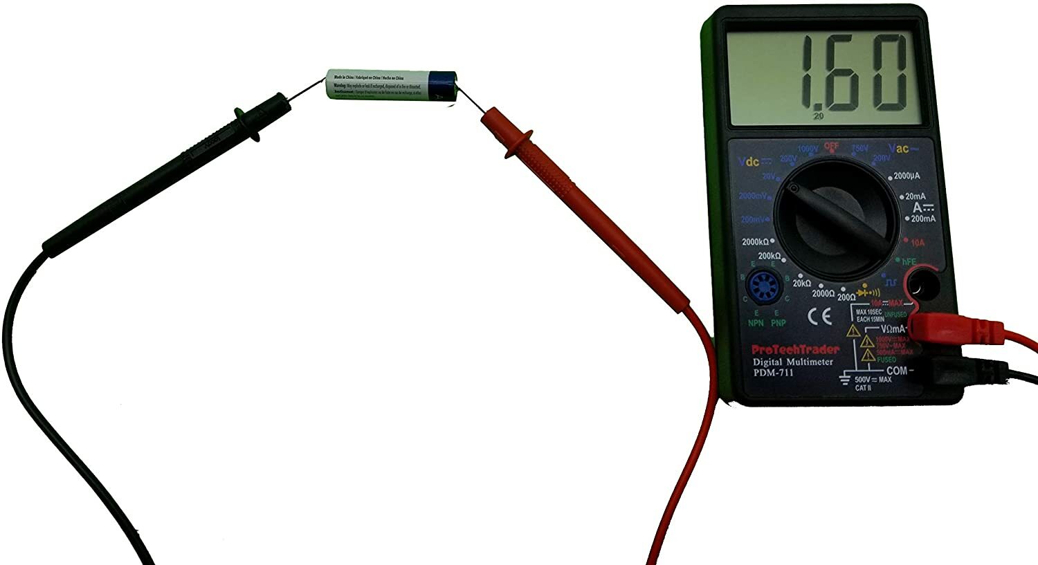 Large Screen Digital Multimeter 7 Test Functions AC DC Voltage Resistance Meter