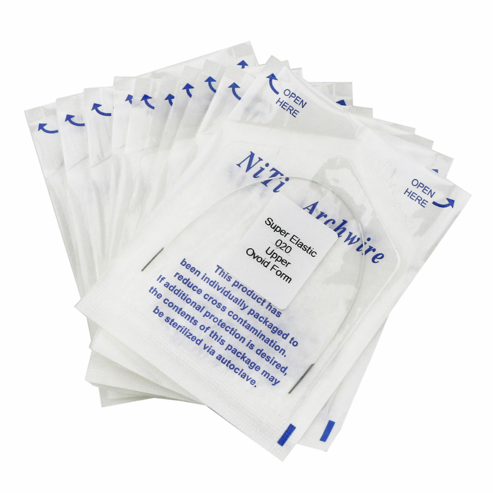 40 Pcs Dental Color Coated Niti Arch Wire Round Super Elastic Upper/Lower