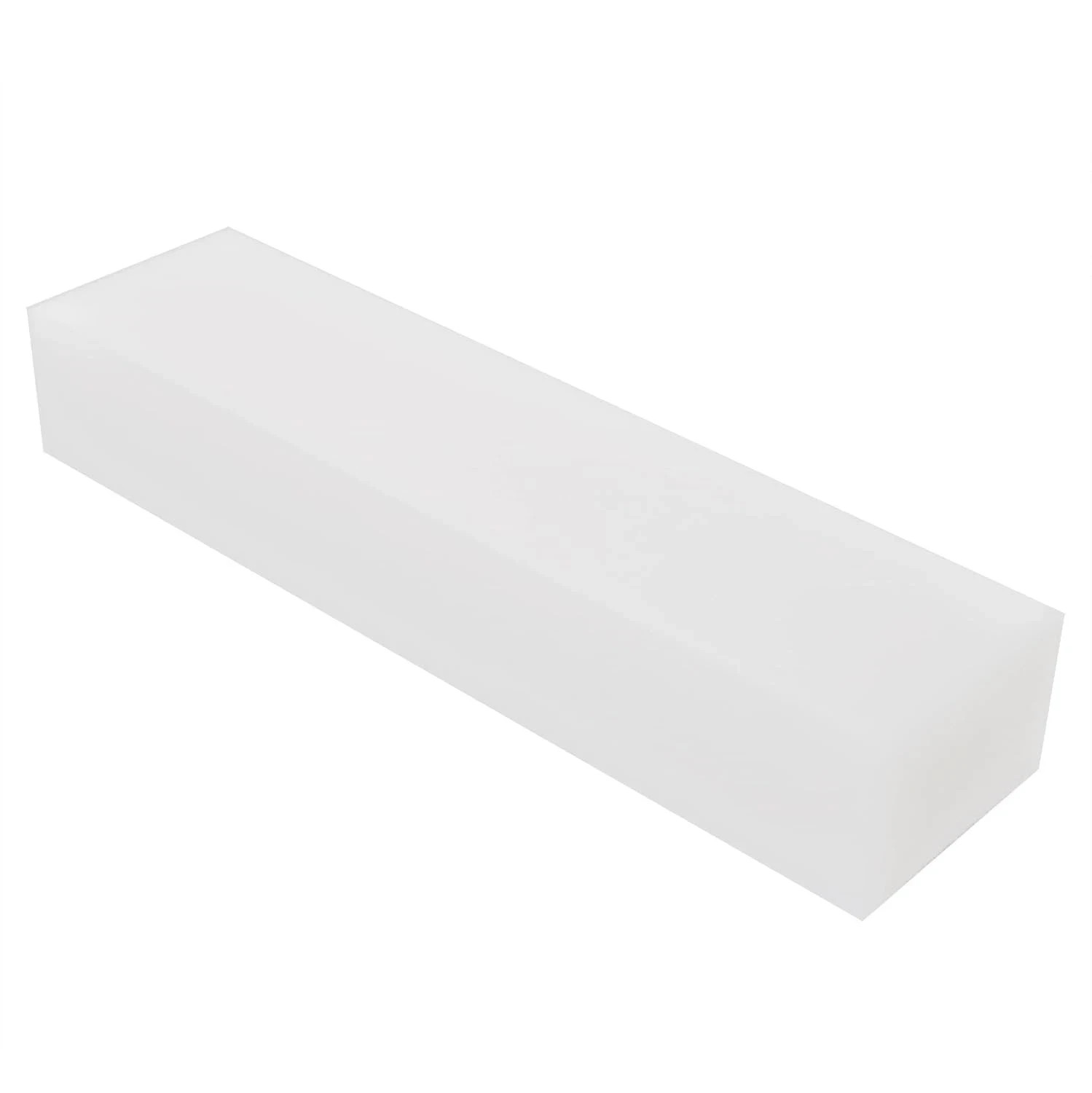 HDPE Block White PE Polyethylene Rectangular Solid Plastic 2x12x3,