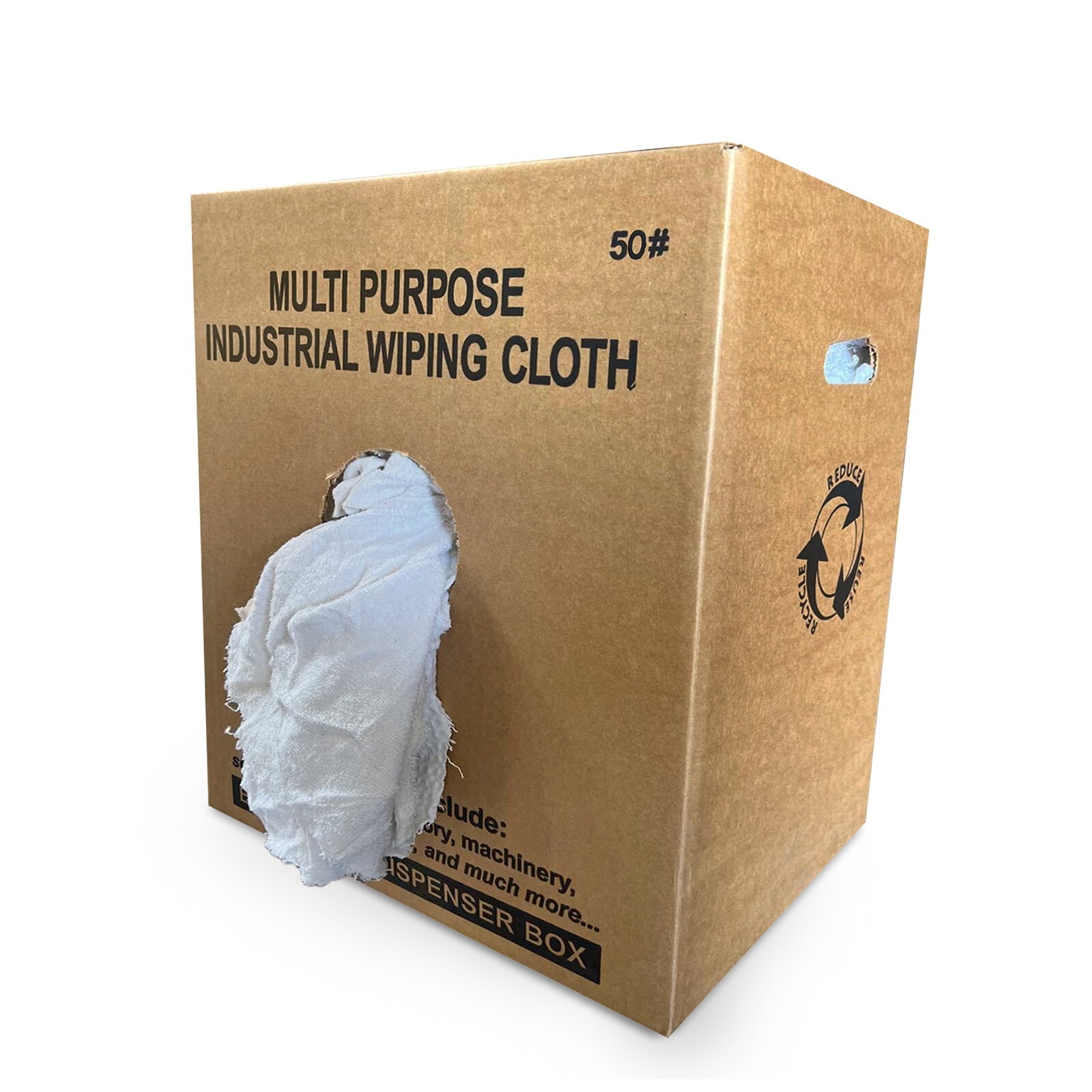 White Terry Towel 100% Cotton Cleaning Rags-50 lbs. Box – Multipurpose Cleaning