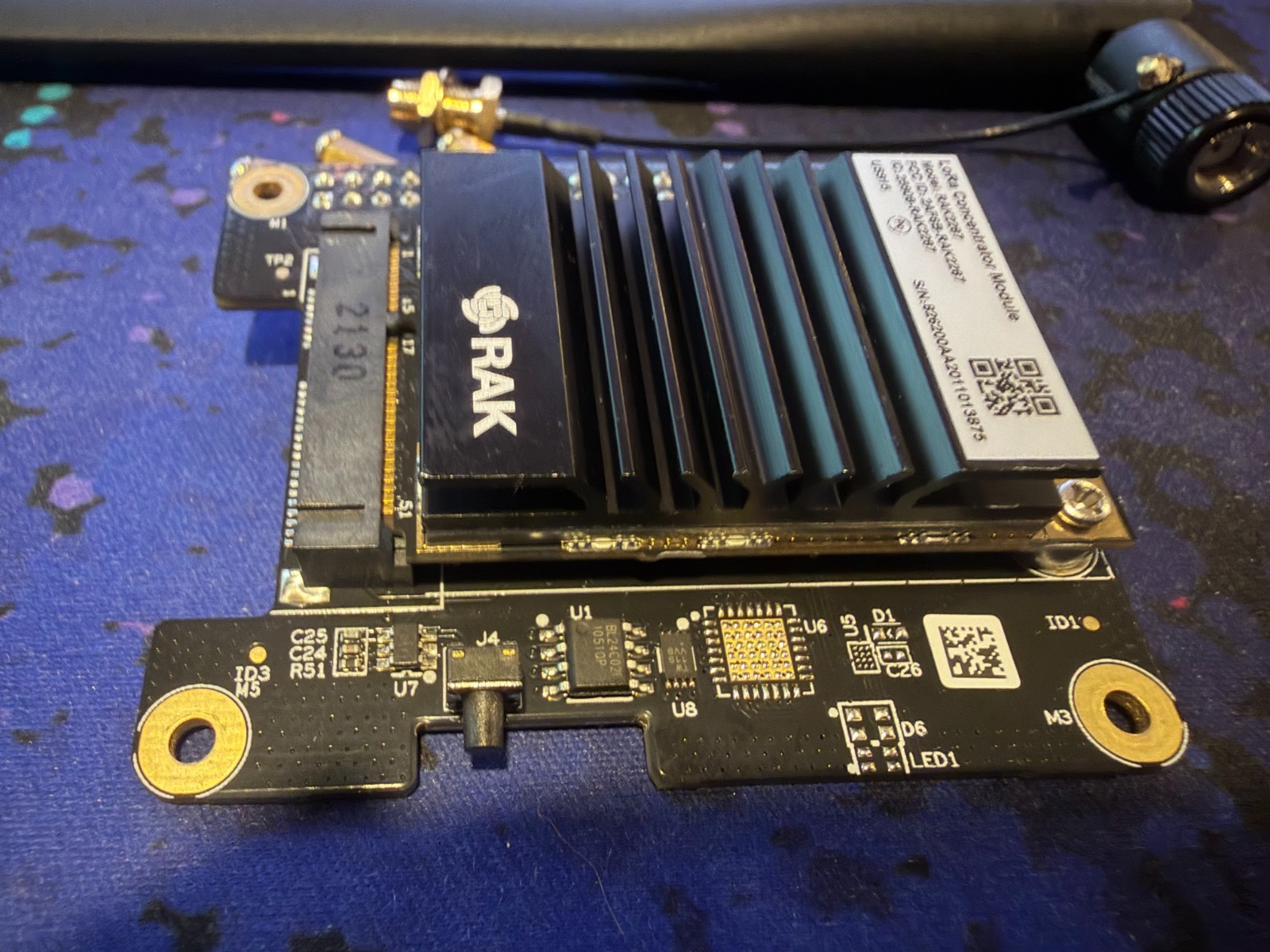 RAK2287 LoRa Concentrator LoRaWAN 915MHz North America w/ Pi Hat, Antenna, Jack