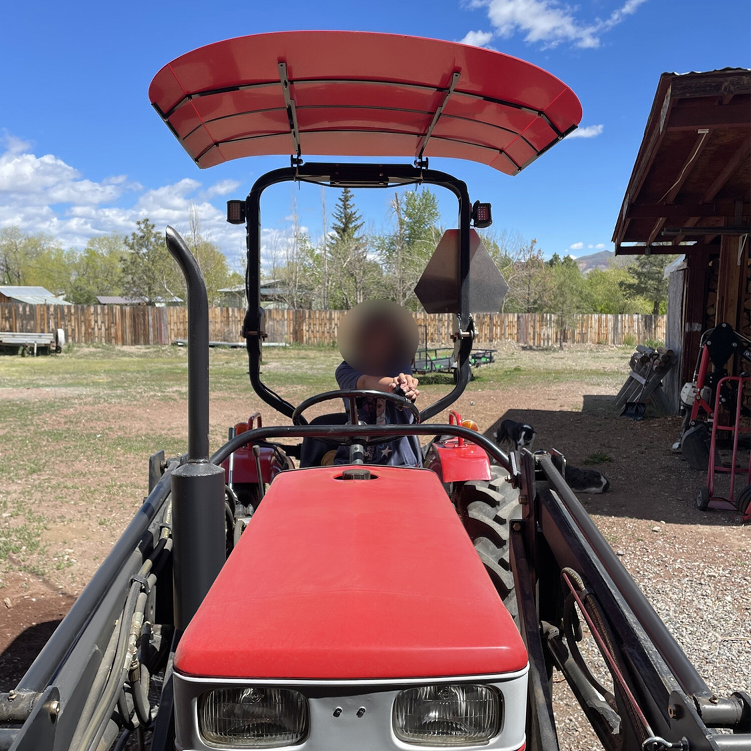 Red Tuff Top Tractor Canopy For ROPS 52″ X 52″ w/ Mounting Accessories