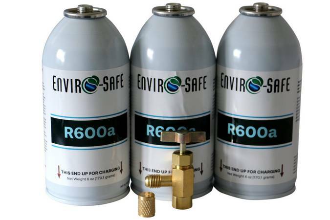 R600, R600 Refrigerant, Enviro-Safe R-600 6 oz 3 can, tap & cap kit #8060