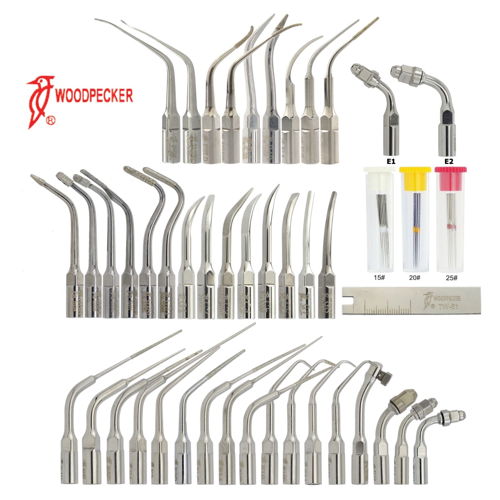 Woodpecker Dental Scaler Tip Ultrasonic Piezo Tip EMS P1 G20 G1 G2 E2 E5D E4 P3