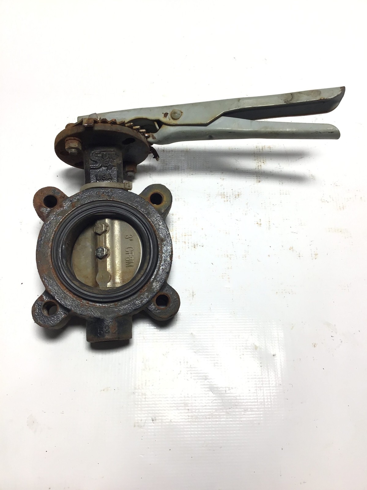 3″ Sure Seal Butterfly Valve CF8M Stainless Disc Lug Style Lever Handle