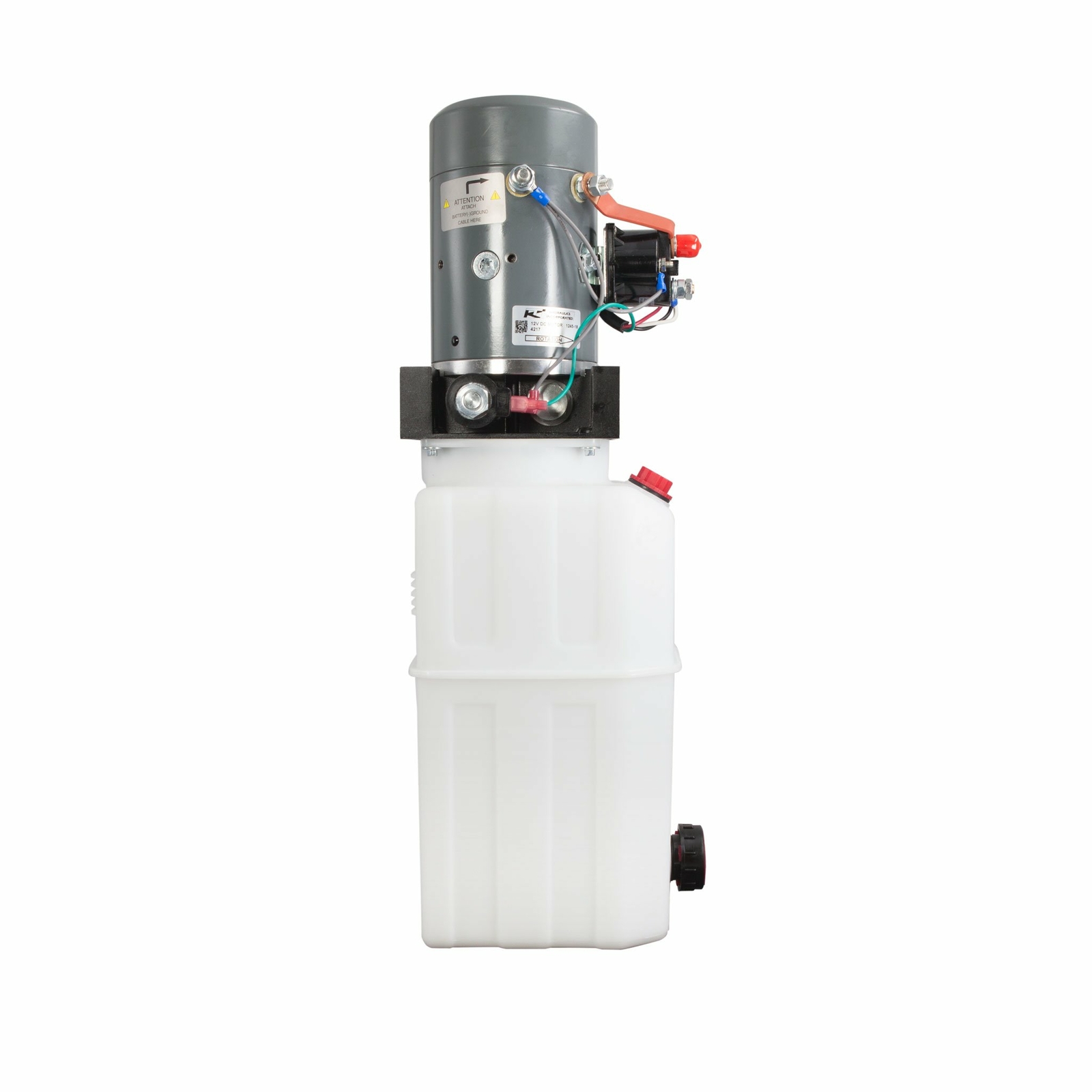 Single Acting Hydraulic Pump For Dump Trailers KTI – 12VDC – 6 Quart Reservoir