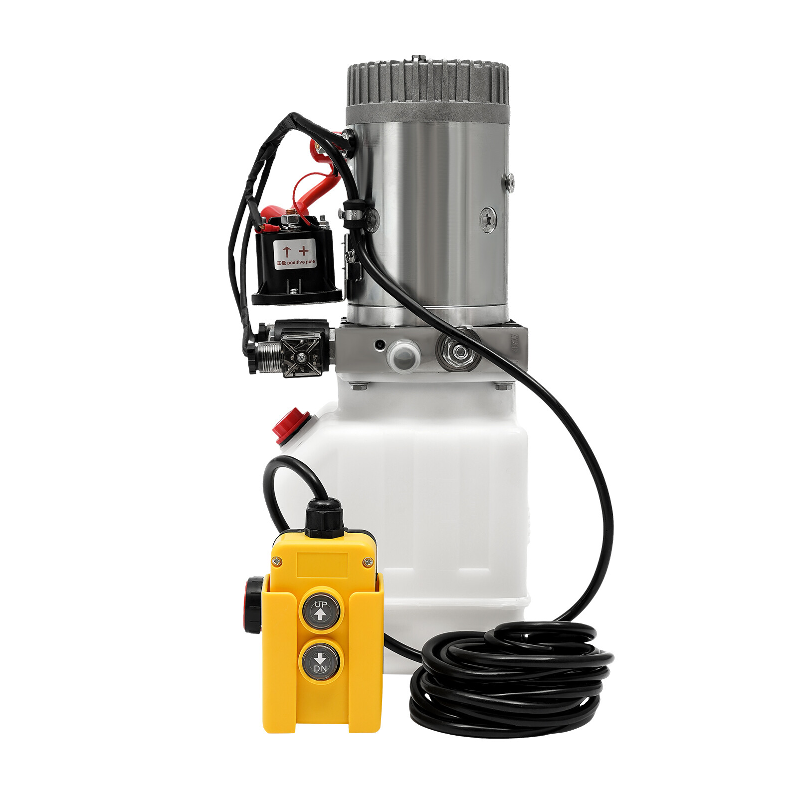 4L//4.23Qt Double Acting Hydraulic Pump Dump Trailer Reservoir 12V DC Unit Pack