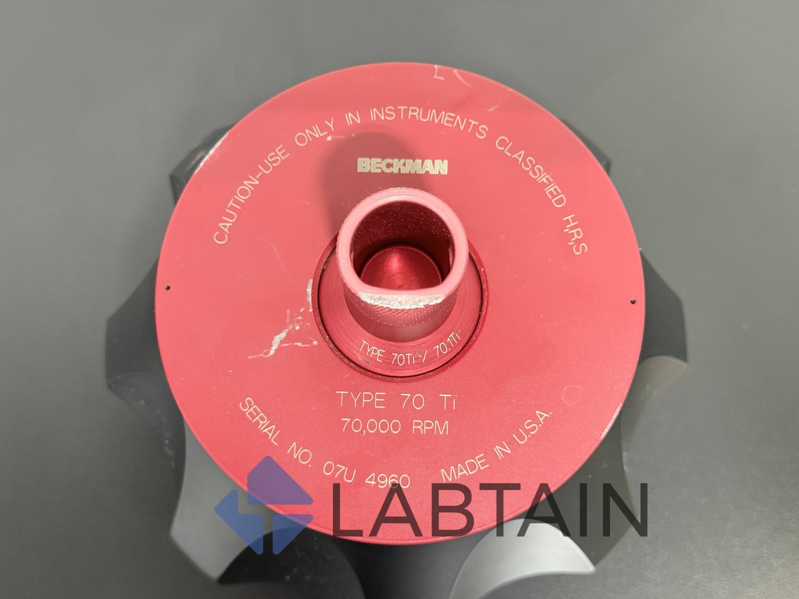 BECKMAN Coulter Type 70 TI Fixed-Angle Titanium Rotor 70,000 RPM | 07U 4960