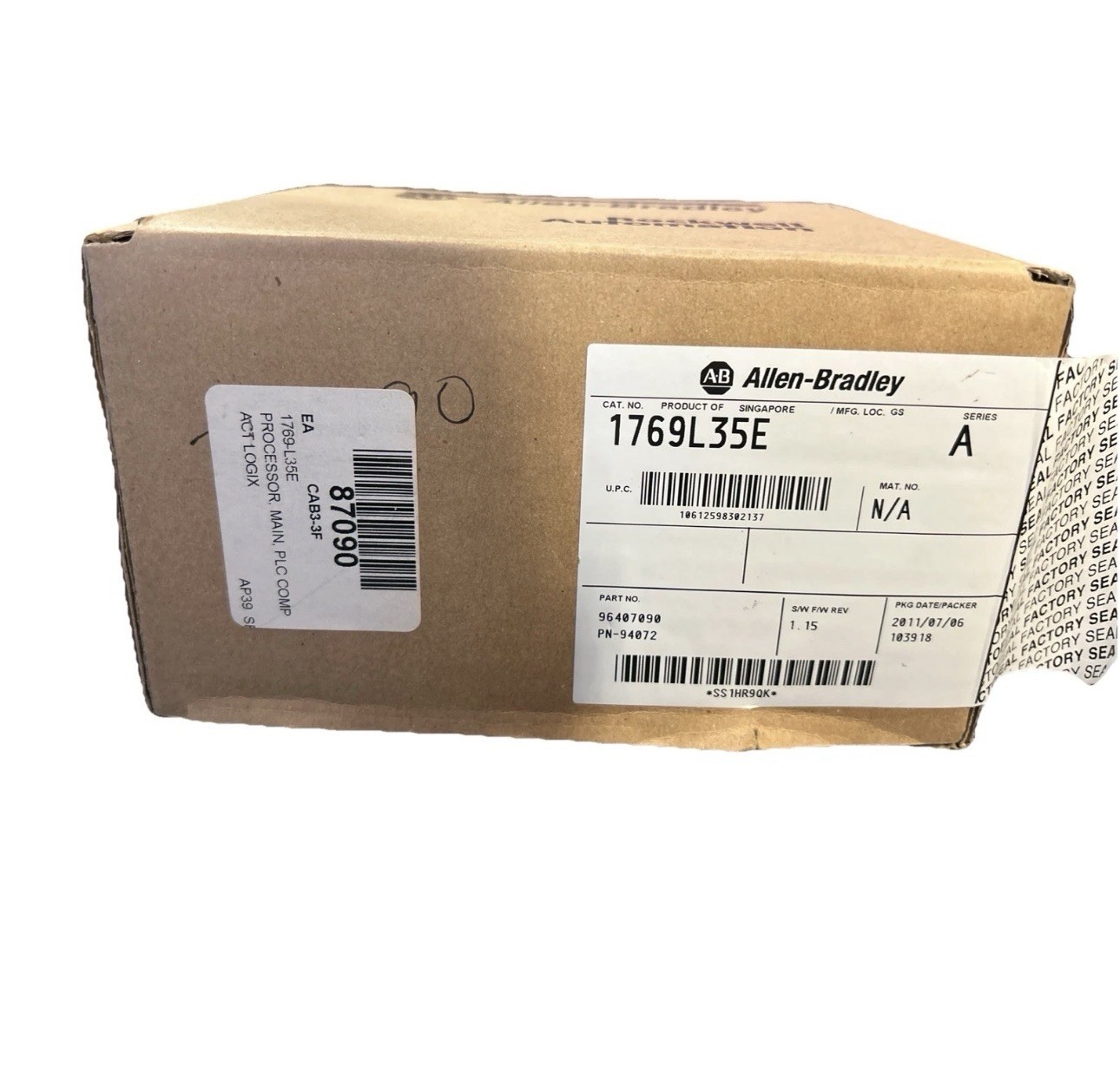 New Allen Bradley 1769-L35E /A CompactLogix 1.5MB EtherNet Processor Authentic