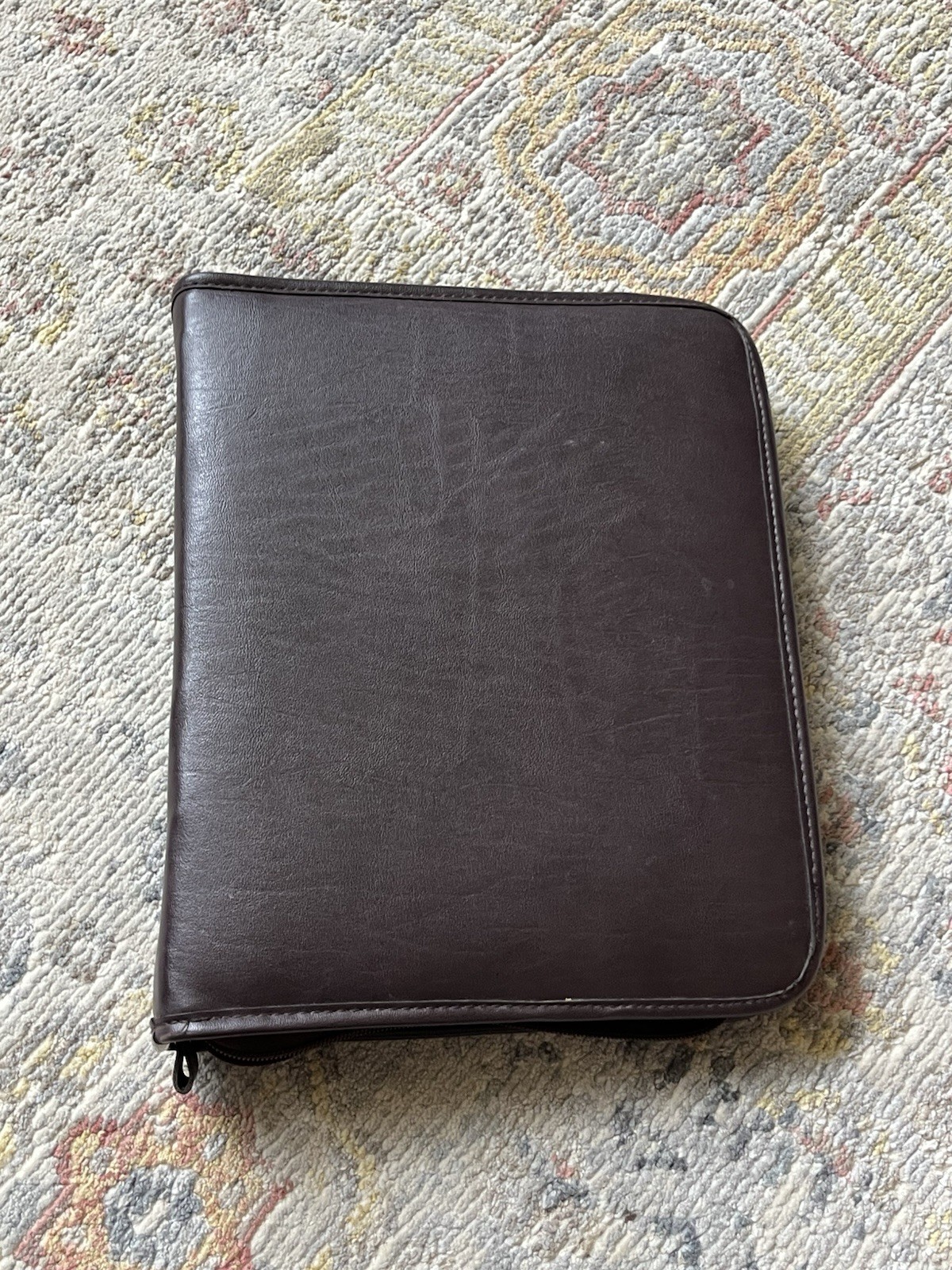 Avery~Leather Power Case~Zip Around Closure~Black~3 Ring Day Planner