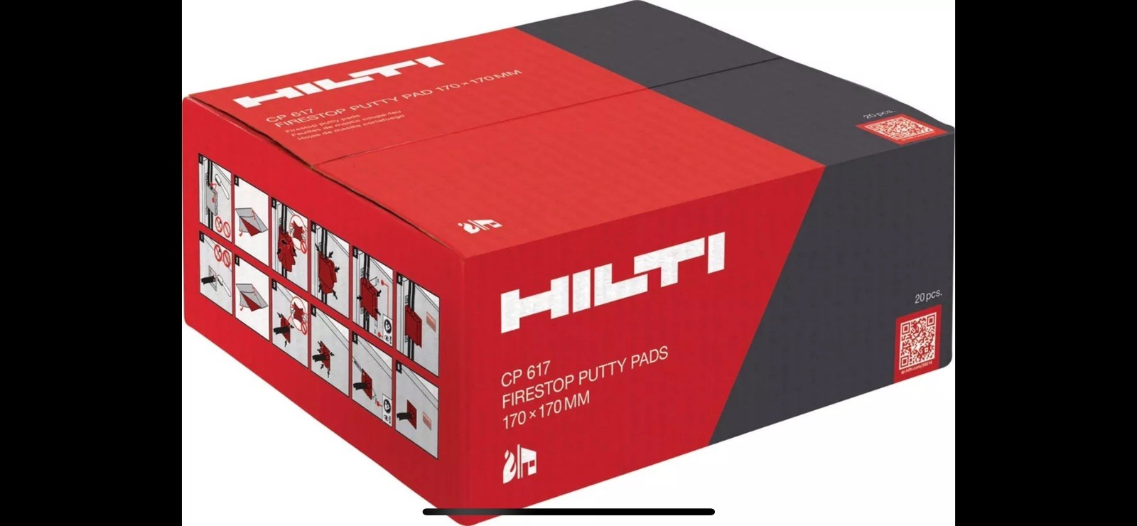 Hilti CP617 Putty Pads Firestop Protection New Box Of 20 6 X 7IN. FREE SHIPPING