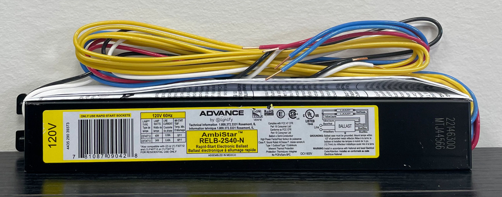 Philips ADVANCE AmbiStar RELB-2S40-N Replacement Ballast 40-Watt 2-Lamp T12