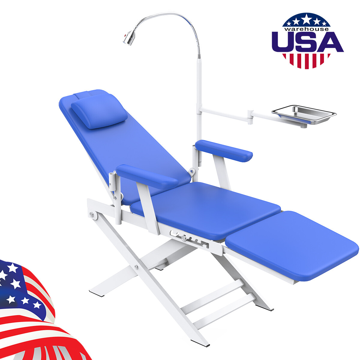 Silla plegable simple dental portátil / taburete médico móvil