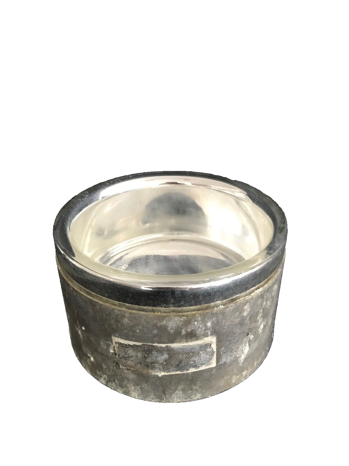 Lab 800mL Cylindrical Glass Aluminum Low Form Dewar Flask 134mm ID 75mm D
